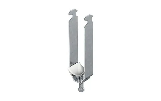 OBO BETTERMANN 1162128 Stahl-Bügelschelle verzinkt 3-fach, Kunststoffdruckwanne | 8-12 mm