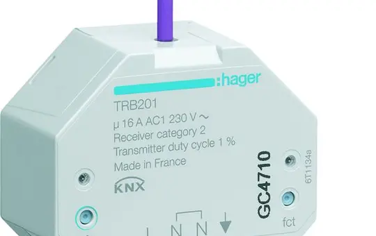 HAGER TRB201 KNX-Funk-Schaltaktor UP 1-fach