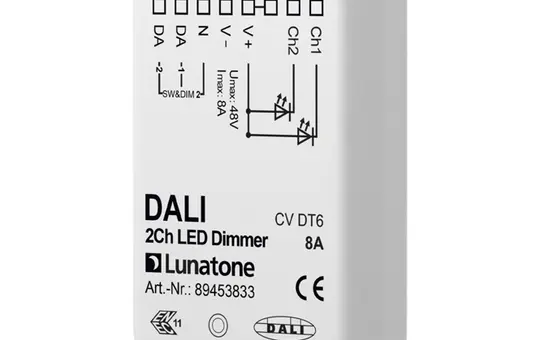 LUNATONE 89453833 DALI-LED-Dimmaktor CV DT6 UP 2-fach, 8 A