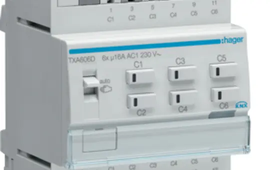 HAGER TXA606D KNX easy Universalaktor 16 A 6-fach