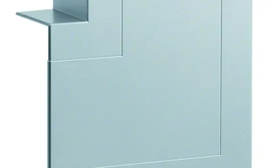 HAGER BR651305HLAN tehalit Brüstungskanal-Flachwinkel 80 mm, Kunststoff halogenfrei | aluminium | 65x130 mm