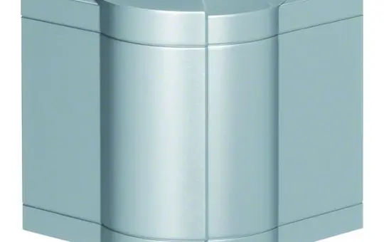 HAGER BR651003HLAN tehalit Brüstungskanal-Außeneck einst. 80 mm, Kunststoff halogenfrei | aluminium | 65x100 mm