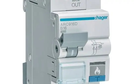 HAGER ARC910D AFDD-Brandschutzschalter B-Char. 1P+N 10 A