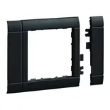HAGER GR0800B9011 Modularblende 50 mm 80 mm, Kunststoff halogenfrei | graphitschwarz