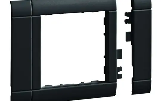 HAGER GR0800B9011 Modularblende 50 mm 80 mm, Kunststoff halogenfrei | graphitschwarz