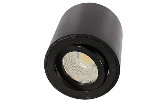 Aufbauleuchte MR16 KPOH36CZ schwarz | Ø 80 mm