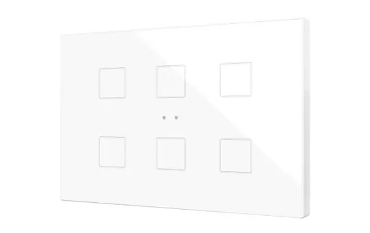 ZENNIO ZVIFXLX6W KNX-Tastsensor Flat XL 6-fach | weiß