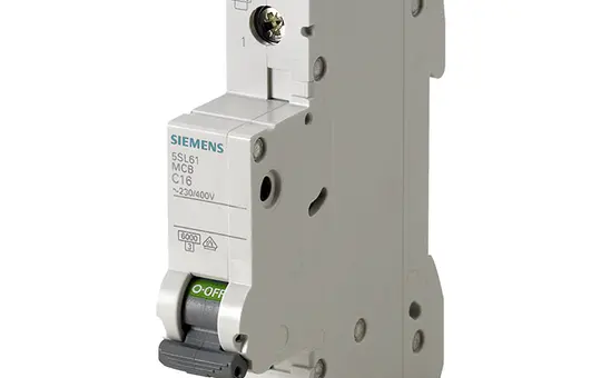 SIEMENS 5SL6116-6 Leitungsschutzschalter 1-pol. Typ B 6 kA 16 A