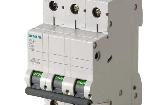 SIEMENS 5SL6316-7 Leitungsschutzschalter 3-pol. Typ C 6 kA 16 A
