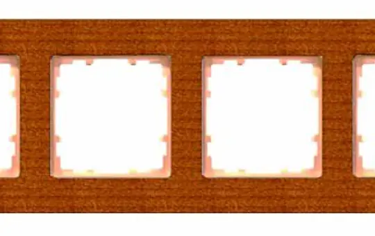 SIEMENS 5TG1104-1 Abdeckrahmen delta miro Holz 4-fach | kirschbaum