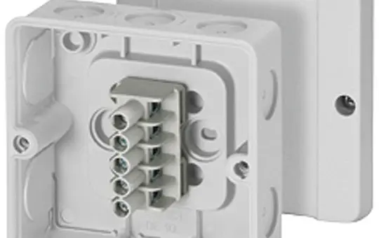 HENSEL DE9345 Kabelabzweigdose Serie D Klemmen | grau | 98x98 mm