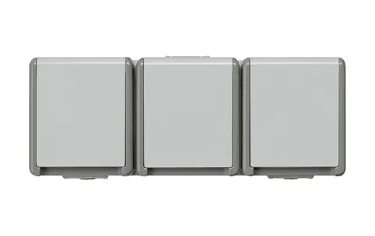 SIEMENS 5UB4731 SCHUKO-Steckdose Delta Fläche AP 3-fach, waagerecht