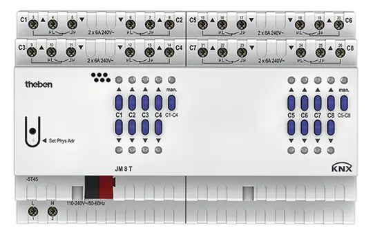THEBEN JM 8 T KNX-Jalousieaktor FIX 8-fach