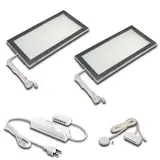 HERA 61057420282 LED Sky 2 Stück, 3000 K, Sonardimmer | edelstahl-optik