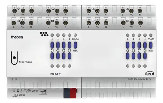 THEBEN DM 8-2 T KNX-Universaldimmaktor 8-fach