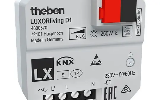 THEBEN LUXORliving D1 Dimmaktor UP 1-fach