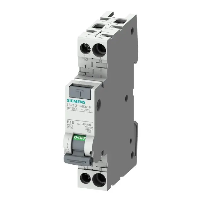 SIEMENS 5SU1356-6KK13 FI/LS-Schalter, 6 kA, 1P+N, Typ A SIEMENS 5SU1356-6KK13 FI/LS-Schalter, 6 kA, 1P+N, Typ A