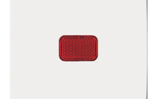 BUSCH-JAEGER 2509-214 Kontrollwippe Reflex SI 1-fach, Fenster, rot | alpinweiß