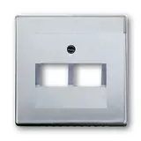 BUSCH-JAEGER 1803-02-83 Netzwerkabdeckung Future 2-fach | alusilber