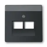 BUSCH-JAEGER 1803-02-885 Netzwerkabdeckung Future 2-fach | schwarz matt