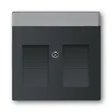 BUSCH-JAEGER 1800-885 Modular-Jack-Abdeckung Future 2-fach | schwarz matt