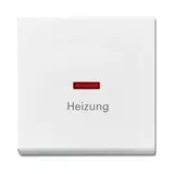 BUSCH-JAEGER 1789H-84 beschr. Kontrollwippe Future 1-fach, Heizung, Fenster, rot | studioweiß