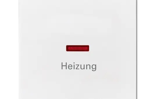 BUSCH-JAEGER 1789H-84 beschr. Kontrollwippe Future 1-fach, Heizung, Fenster, rot | studioweiß