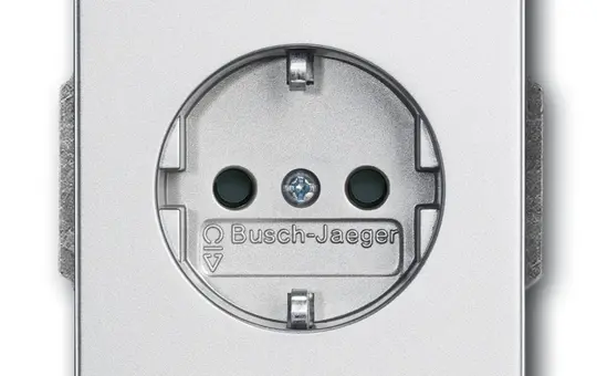 BUSCH-JAEGER 20EUC-83 SCHUKO-Steckdose Future Standard | alusilber
