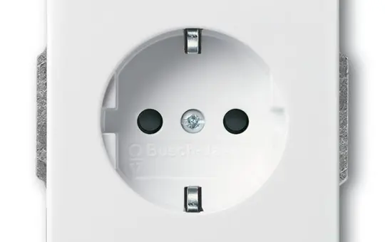 BUSCH-JAEGER 2300EUCB-84 SCHUKO-Steckdose Future Berührungsschutz, Schraubklemmen | studioweiß