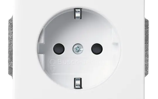 BUSCH-JAEGER 23EUCB-84 SCHUKO-Steckdose Future Berührungsschutz, Schraubklemmen starr/flexibel | studioweiß