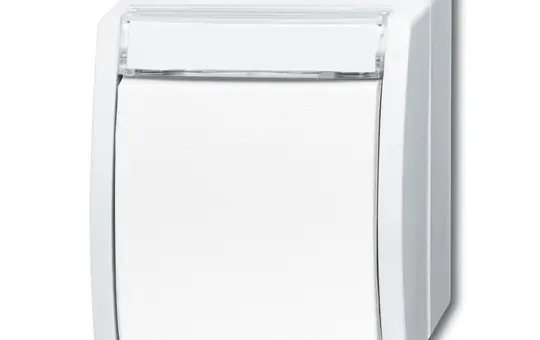 BUSCH-JAEGER 2601/6WN-54 beschr. Wippschalter Ocean Wechselschalter | alpinweiß