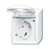 BUSCH-JAEGER 20EBW-54 SCHUKO-AP-Steckdose Ocean 1-fach, Berührungsschutz | alpinweiß