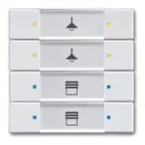 BUSCH-JAEGER 6127/02-84 KNX-Tastsensor-Bedienelement 4-fach | studioweiß