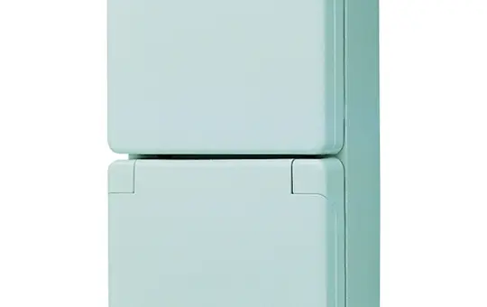 JUNG 622W SCHUKO-Steckdose Serie WG 600 2-fach, senkrecht | grau