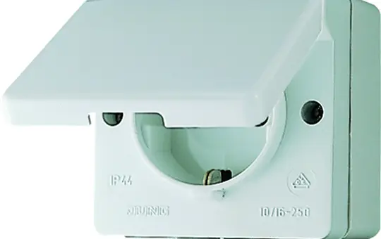 JUNG 620WX SCHUKO-Steckdose Serie WG 600 1-fach, Hohlboden | grau