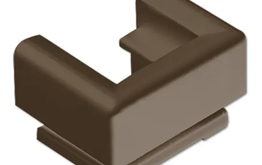 JUNG 12BR Kabel-, Rohr- und Kanal-Einführung für Kabelkanal 15 x 15 mm | braun