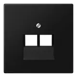 JUNG LS969-2UASWM Netzwerkabdeckung Serie LS 2-fach | graphitschwarz matt