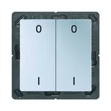 JUNG ENOA595-01AL beschr. EnOcean-Funk-Wandsender A 4-fach, IO-Symbole | aluminium