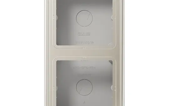 JUNG ES2582A-L Aufputz-Kappe Serie LS 2-fach | edelstahl