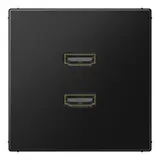 JUNG MALS1133SWM Multimedia-Einsatz Serie LS 2xHDMI | graphitschwarz matt