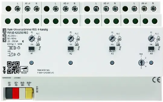 JUNG FMUD420250REG Funk-Dimmaktor REG 4-fach