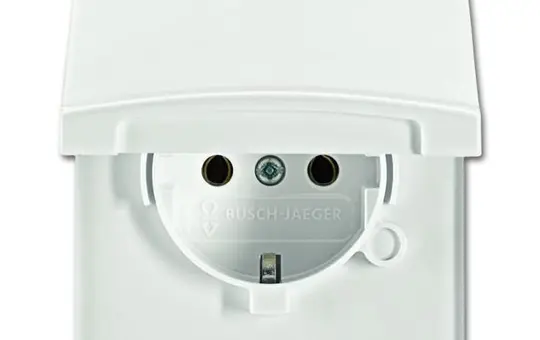 BUSCH-JAEGER 20EUGK-34-101 SCHUKO-Steckdose Allwetter 44 Klappdeckel | alpinweiß