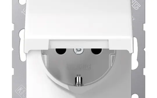 JUNG AS1520KLWW SCHUKO-Steckdose AS Klappdeckel | alpinweiß