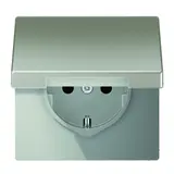 JUNG ES1520KL SCHUKO-Steckdose LS selbstschl. Klappdeckel | edelstahl
