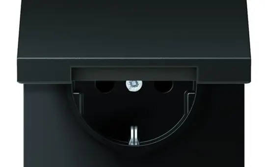 JUNG AL1520KLAN SCHUKO-Steckdose LS selbstschl. Klappdeckel | anthrazit