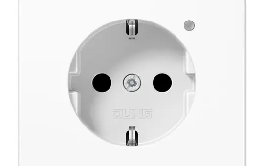 JUNG LS1520-OWWLNW SCHUKO-Steckdose LS Orientierungslicht, Helligkeitssensor | alpinweiß