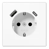 JUNG LS1520-15CAWW SCHUKO-Steckdose LS USB-A/C, 3,0 A | alpinweiß