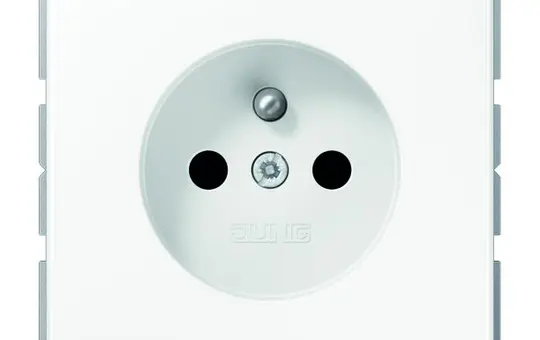 JUNG CD1520FKIWW internationale Steckdose CD FR/BE, Berührungsschutz | alpinweiß