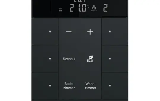 BUSCH-JAEGER SBS/U6.0.11-885 KNX-RTR-Nebenstelle Tenton 6-fach | schwarz matt