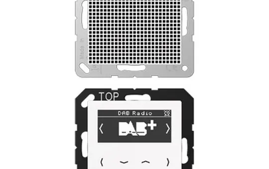 JUNG DABA1WW Unterputzradio-Set Serie A/AS DAB+, Mono | alpinweiß